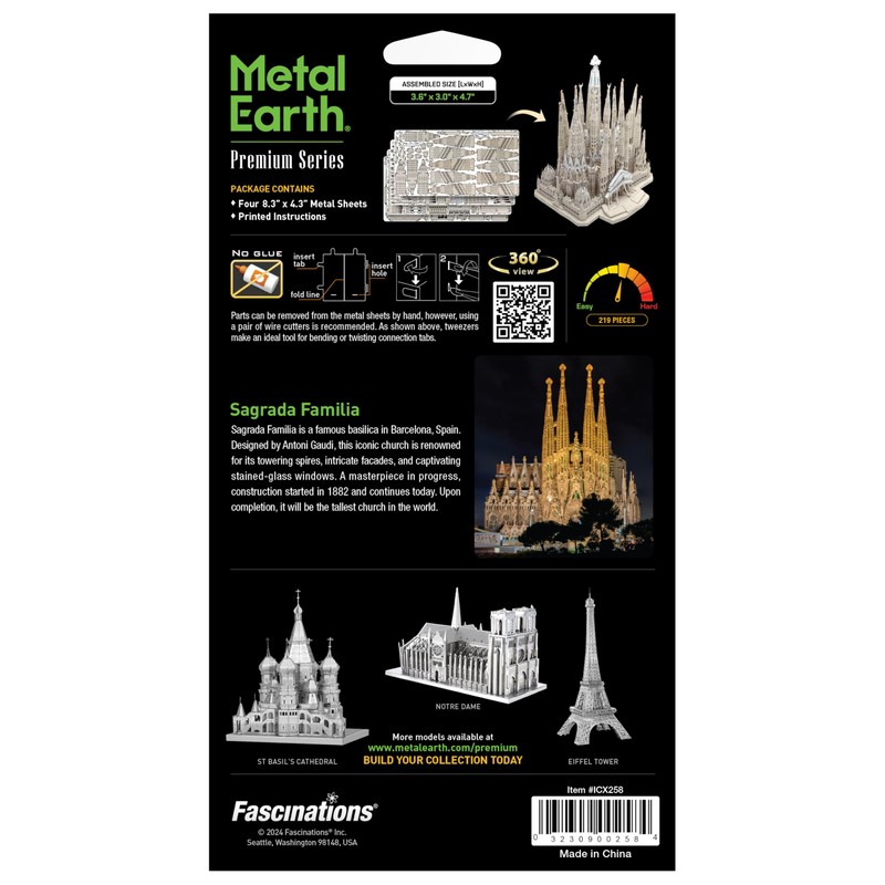 Metal Earth Premium Series Sagrada Familia 3D Metal Model Kit