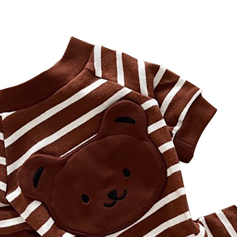 Dog Pajamas Striped Soft Warm Comfortable Fashionable 4 Legs Pet