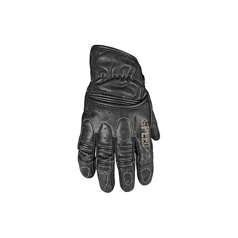 Speed and Strength Men's Rust and Redemption Leather Glove, Black,