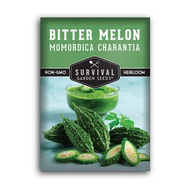 Bitter Melon Seeds for Planting – Bitter Gourd Karela Ampalaya, Non-GMO Heirloom Vegetable Seed Variety – Survival Garden Seeds (1 Pack)