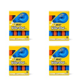 Wite-Out EZ Correct Correction Tape, Non-Refillable, 1/6" x 472", 10/Box
