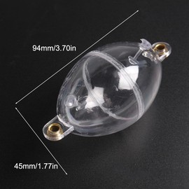 Supertool Fishing Float, 5Pcs 94mm Clear Round Plastic Bubble Float Water Ball Bobbers Tackle Accessories for Outdoor Fishing