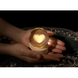 AWARDSEN 60 mm Crystal Ball Heart, Paperweight Glass Ball Decoration, Crystal Ball Heart Man Gift for Lover, Anniversary Gift for Her