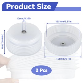 2 Pcs Hole Saw Dust Collector, 135mm Elastic Drill Dust Collector, Drill Dust Catcher, Drills Ash Bowl for Electric Drills Bits Holesaw Hole Cutter Holes Opener