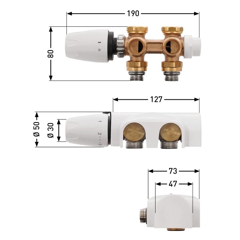 Heimeier Multilux 4 27337 4 Set