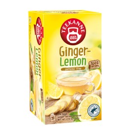 Teekanne World of Ginger and Lemon Herbal Infusion Tea with Lemongrass, Lemon Peels, Liquorice and Lemon Myrtle 20 Teabags