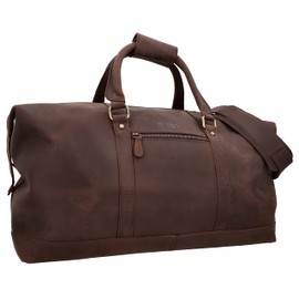 Gusti Travel bag Leather-Ruben carry-on bag weekend bag sports bag carry-on luggage hand luggage leather bag brown leather 36 liter