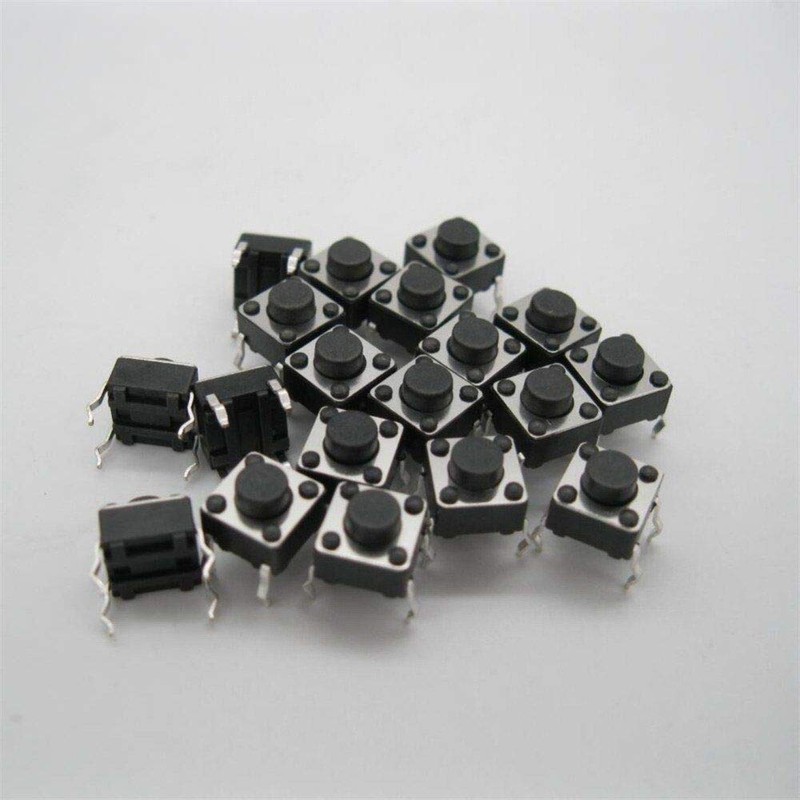 DAOKI 100Pcs Tact Button Switch 6x6x4.3mm 6 * 6 *