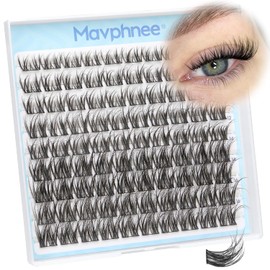 Spider Lash Clusters Fluffy Eyelash Extensions Wispy Individual Lashes Natural Cluster Lashes with D Curl 8-16MM Cluster Eyelash Extensions for Kylie & Kim K Vibes