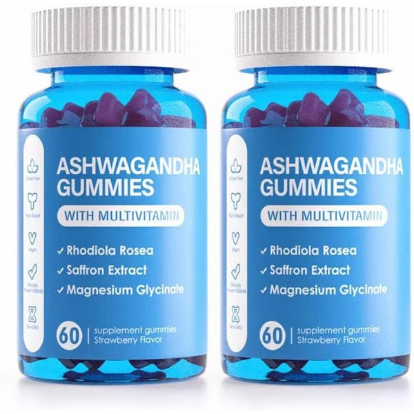 New Ashwagandha Gummies - 60 Count - Mixed Berry, KSM-66,