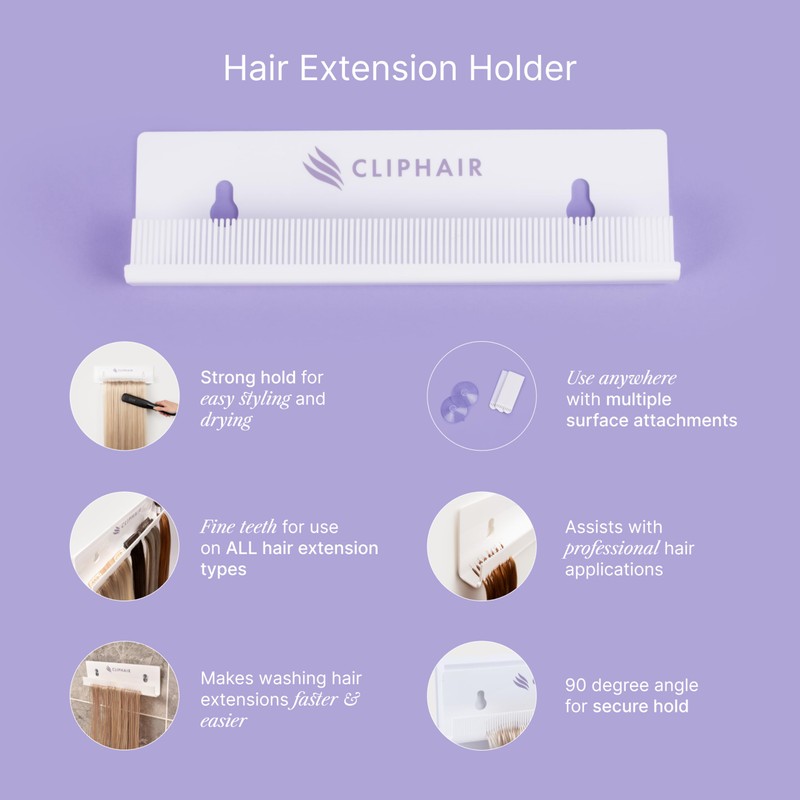 Cliphair Hair Extension Holder for Clip Ins, Wefts, Tapes and