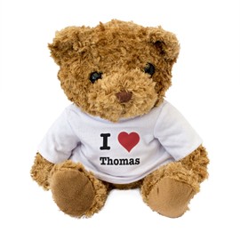 NEW - I LOVE THOMAS - Teddy Bear - Cute And Cuddly - Gift Present Birthday Xmas Valentine