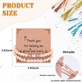 Teacher Appreciation Bracelet Gifts for Women Thank You End of Year Teacher Gifts from Students to Teach Bracelet for Teachers Birthday Graduation Gift