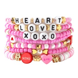 Ardorchid Bracelets for Women Stretchy Heishi Bracelets, stretchy, Glass, no gemstone