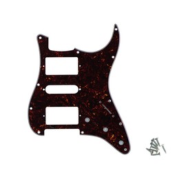ROZILO Strat HSH Pickguard Pick Guard Scratch Plate with Screws for American/Mexican Standard Strat Modern Style Guitar Replacement Dark Tortoise