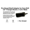 Pro-Graad Shaft Adapter for Core Drill Hole Saw, 5/8"-11 Female