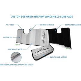 Coverking Custom Designed Interior Windshield Sunshade for Select Subaru Forester Models: Proprietary Trilaminate, Foldable with Storage Bag