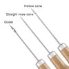 LYQNIHOB High Quality Wooden Handle Awl Set 3 Pieces Leather