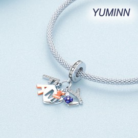 YUMINN Family Charms 925 Sterling Silver for Bracelets and Necklaces Pendant Beads Jewelry Gifts for Women