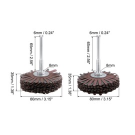 uxcell Abrasive Cloth Flap Wheel Sanding Star Set 1/4-Inch Shank 240 Grit & 400 Grit for Woodworking Root Carving Furniture Polishing