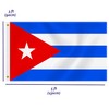 Large Cuba Flag,3x5 FT Cuban 75D Outdoor Banner,Cubans Decor for