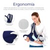 Cangurera Portabebé Raganet Mochila Multifuncional Con Asiento Bebé Color Azul