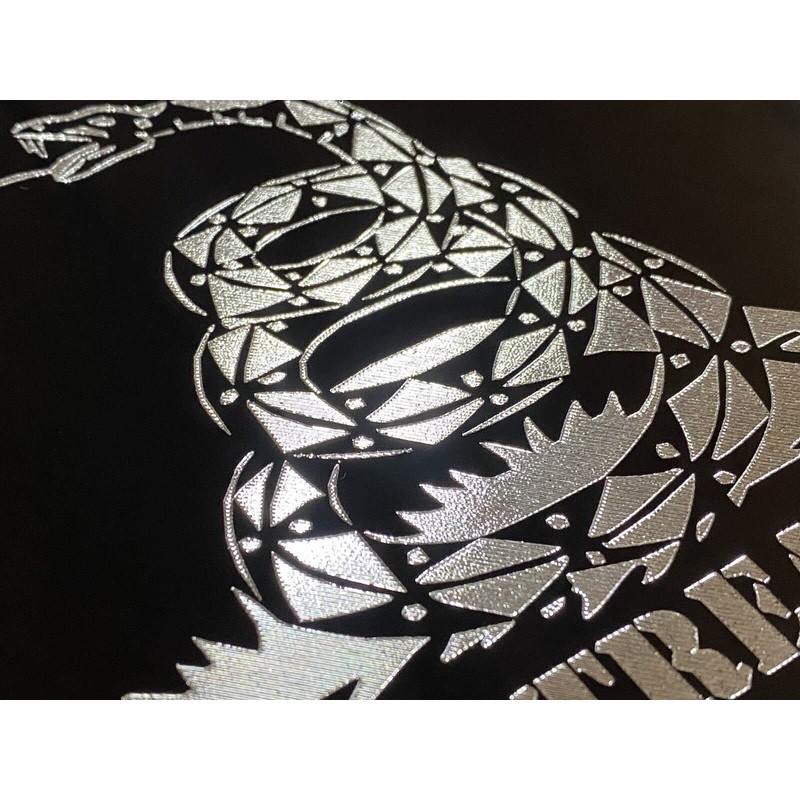 Engraved Don't Tread ON ME Car Tag Silver Diamond Etched