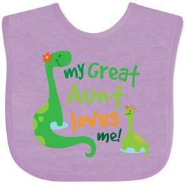 inktastic My Great Aunt Loves Me Baby Bib Lavender 19fac