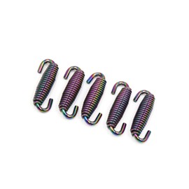 Hihaha 5pcs 59mm Multicolor Universal Motorbike Muffler Exhaust Pipe Spring Durable Material