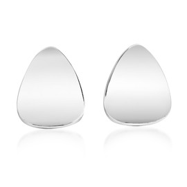 AeraVida Modern 925 Sterling Silver Curvy Drop Stud Earrings | Tiny Sterling Silver Stud Earrings for Women | Teardrop Stud Earrings | Trendy Stud Earrings | Jewellery Gifts for Women Metal, Metal