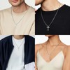 Cross Necklace for Men Silver Chain: Mens Necklace Stainless Steel