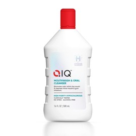 QIQ Oral Care Mouthwash & Cleanser – High Purity Hypochlorous Acid Wash and Rinse, Alcohol Free Mouthwash, Supports Dental Hygiene, Oral Piercing Aftercare, and Eliminates Bad Breath (16oz)