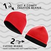 ZOORON 1 Pack Unisex Beanie for Men Women Reversible Winter