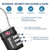 4 Pack TSA Approved Luggage Locks, Combination Travel Cable Lock,