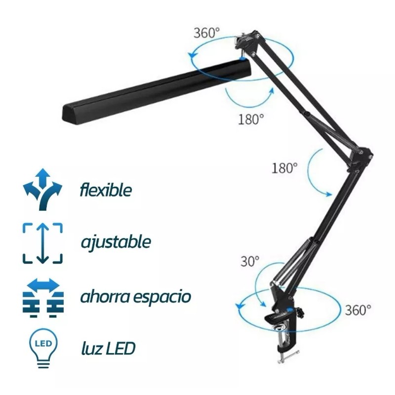 Tropicaltree 4 Lámparas De Escritorio Led Brazo Oscilante Giratoria