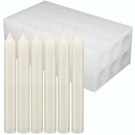 6-Cavity Long Cylinder Mold for Candle Making, 6 Holes Cylinder Silicone Candle Mold Long Pillar Silicone Mold for Wax Candle Making (Large)