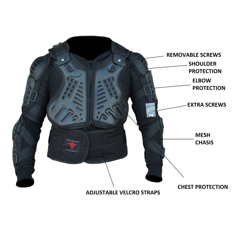 Motorcycle Full Body Armor Protection Jacket Pro Motocross Street Skiing