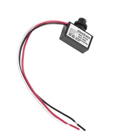 CYSFETENA Photoelectric Switch, LED Dusk to Dawn 120V AC Light Control Sensor, Automatic Outdoor Hard Wired Post Eye Light On Off, Plastic, Black