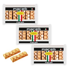 PIACELLI Sfogliatine Glassate Puff Pastry - Traditional Italian Pastry Delicacy with Light, Crispy Texture and Sweet Sugar Glaze - Crunchy Snacks Ideal for Coffee Pairing - 200g/7oz (3 Pack)