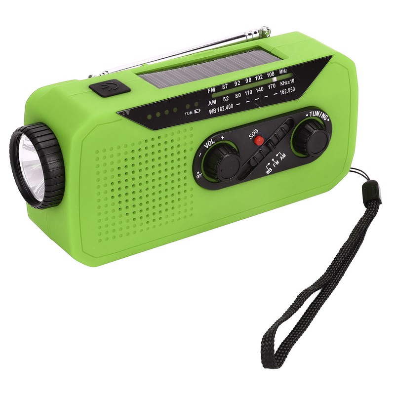 Emergency Radio Hand Power Generation Solar Radio with LED Flashlight