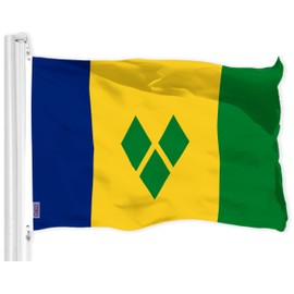 G128 Saint Vincent and the Grenadines Vincentian Flag | 3x5 Ft | LiteWeave Pro Series Printed 150D Poly | Country Flag, Vibrant Colors, Brass Grommets, Thicker and More Durable Than 100D 75D Polyester