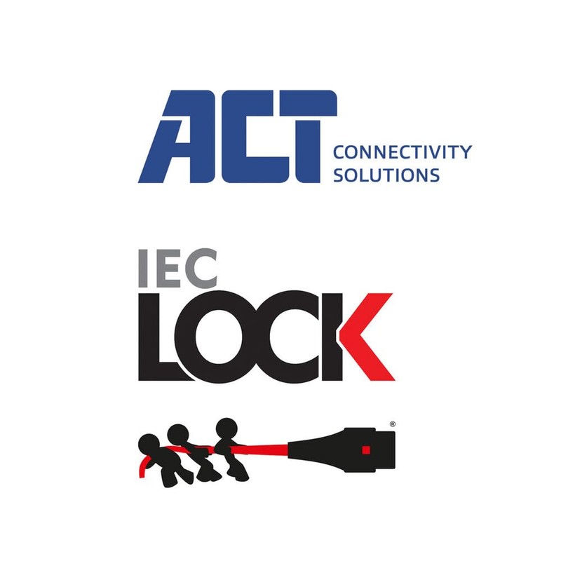 IEC Lock Power Cable/Power Cord C13LOCK-C14 BK 3.00 m