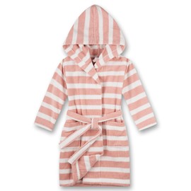 Sanetta Girls' Bathrobe Pink Stripes | High-Quality and Cuddly Bathrobe Made from a Cotton Mix for Girls Bathrobe for Girls, pink