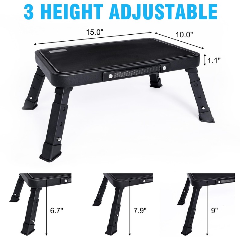 Step Stool, Adjustable Folding Step Stools for Adults and Seniors,