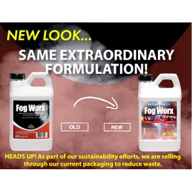 FogWorx Fog Juice - 1 Half Gallon of Premium Fog Fluid (64oz) - Medium Density, High Output, Long Lasting Fog Machine Fluid