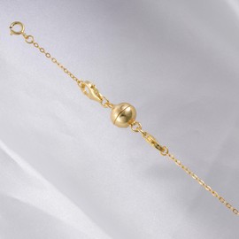 925 Gold Feather for Necklace, Bracelets, Buckles, Connector, 14K Gold Plated, Magnetic Connector, Chain, Jewellery Making, Sterling Silver