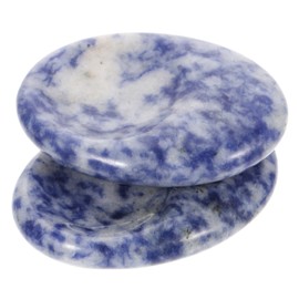 COLLBATH 2pcs Natural Anxiety Relief Scraping Plate Thumb Massage Stone for Versatile Gua Tool for Face Neck for Relaxation and Wellbeing