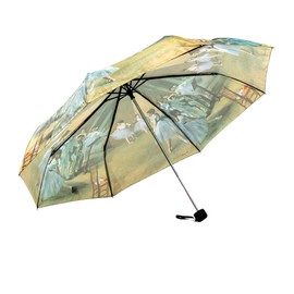 LUCKYWEATHER Mini Women's Pocket Umbrella, Degas Ballet Class Design, Small and Stable and High-Quality Workmanship, Umbrellas with UV Protection, multicoloured