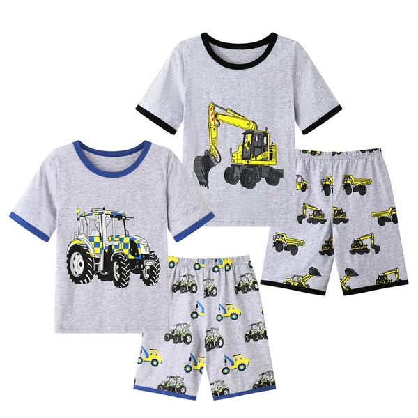 Smazero Little Boys Tractor Pyjamas Sets Cotton Short Sleeve Summer