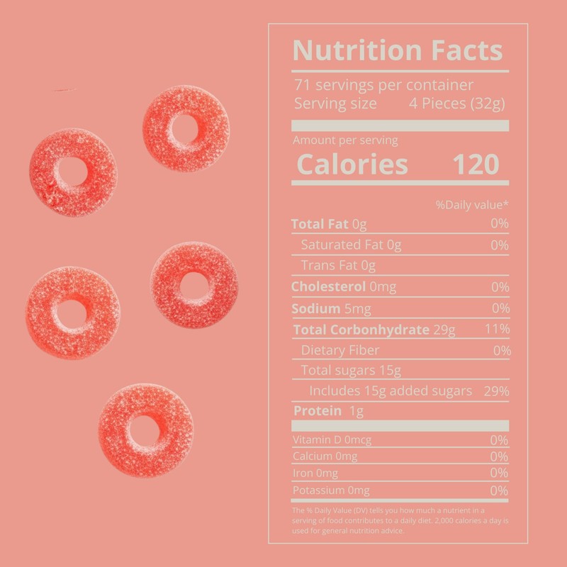 Kervan Candy Bebeto Watermelon Rings - Fruity, Soft, Sweet &